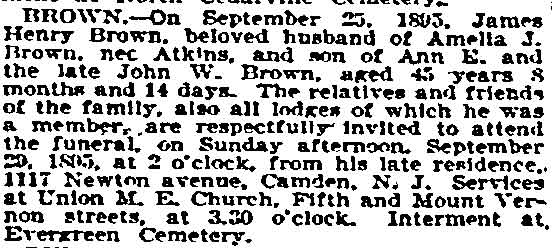 Brown - Philadelphia Inquirer, November 17, 1895