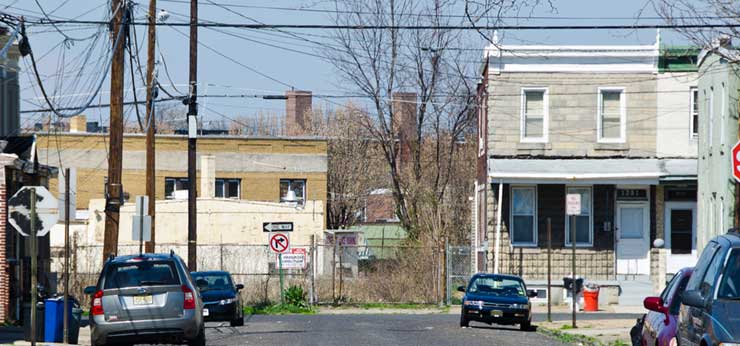 Intersection of Norris Street and Mechanic Street looking north from Atlantic Avenue, March 19, 2012