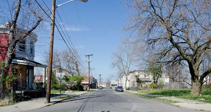 Norris Street looking north from Lansdowne Avenue, March 19, 2012