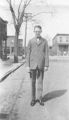 1920: Wesley Clark standing in front of 1405 Norris Street
