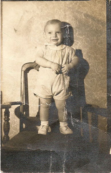 Ronald Roy Rowan as a baby, in front of 51 North Street, in the backyard, and going into the Marines in 1957