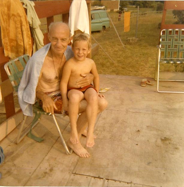 Robert R. Rowan Sr. with grandson Richard Rowan, summer 1969