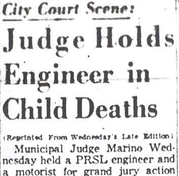 Judge Holds Engineer in Child Deaths, Camden Courier-Post, December 19, 1957