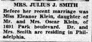 Mrs. Julius J. Smith caption, 1691 Park Boulevard, 1941