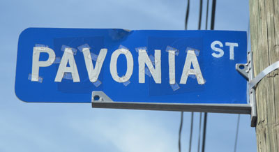 Street sign at Kaighn Avenue and Pavonia Street