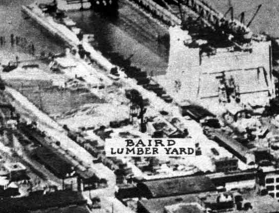 David Baird Company lumber yard on Pearl Street, 1926