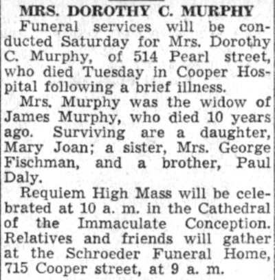 514 Pearl Street, Camden Courier-Post, July 31, 1941