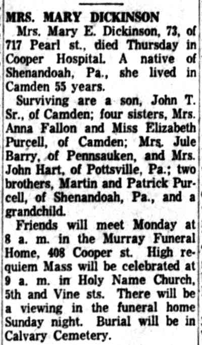717 Pearl Street, Camden Courier-Post, July 17, 1960