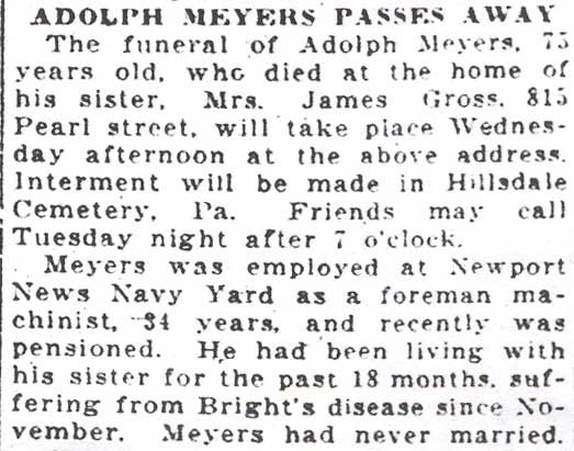 815 Pearl Street, Philadelphia Inquirer, July 8, 1922