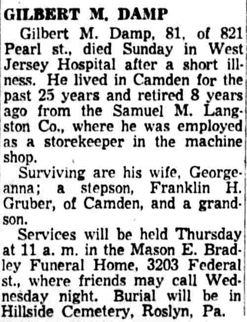 821 Pearl Street, Camden Courier-Post, December 11, 1956