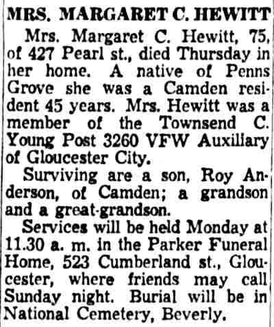 427 Pearl Street, Camden Courier-Post, March 29, 1957