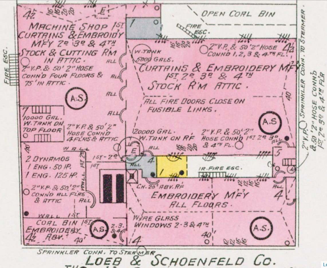 1906 Sanborn Map, 1 to 15 Pearl Street