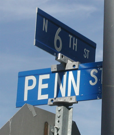 Penn Street at North 6th Street, October 31, 2005