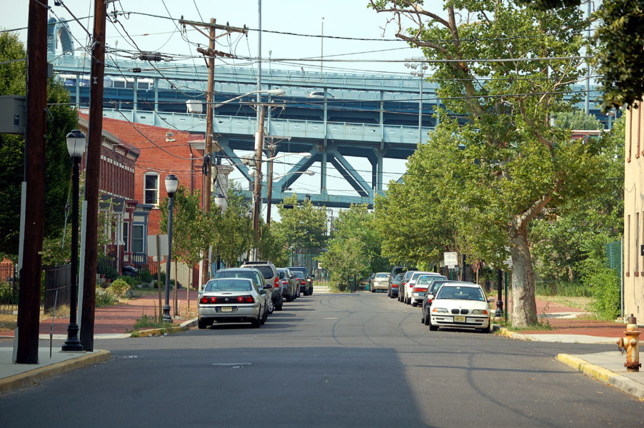 Looking north towards Penn Street from North Front Street, July 6, 2010