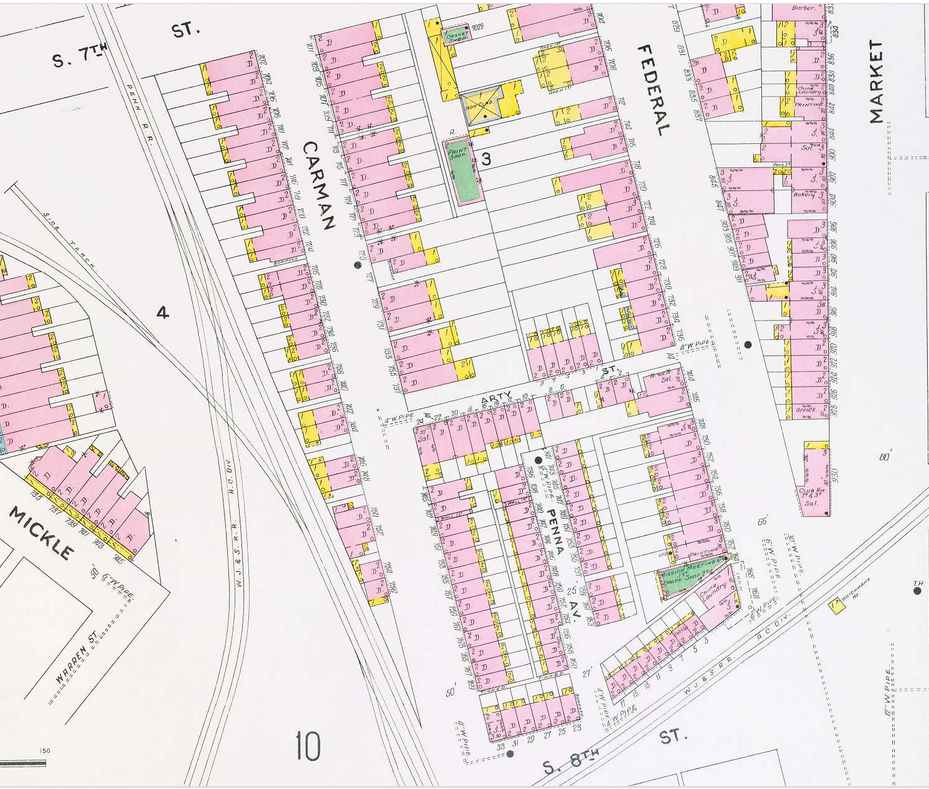 Pennsylvania Avenue, 1906 Sanborn Fire Insurance Map, plate 1