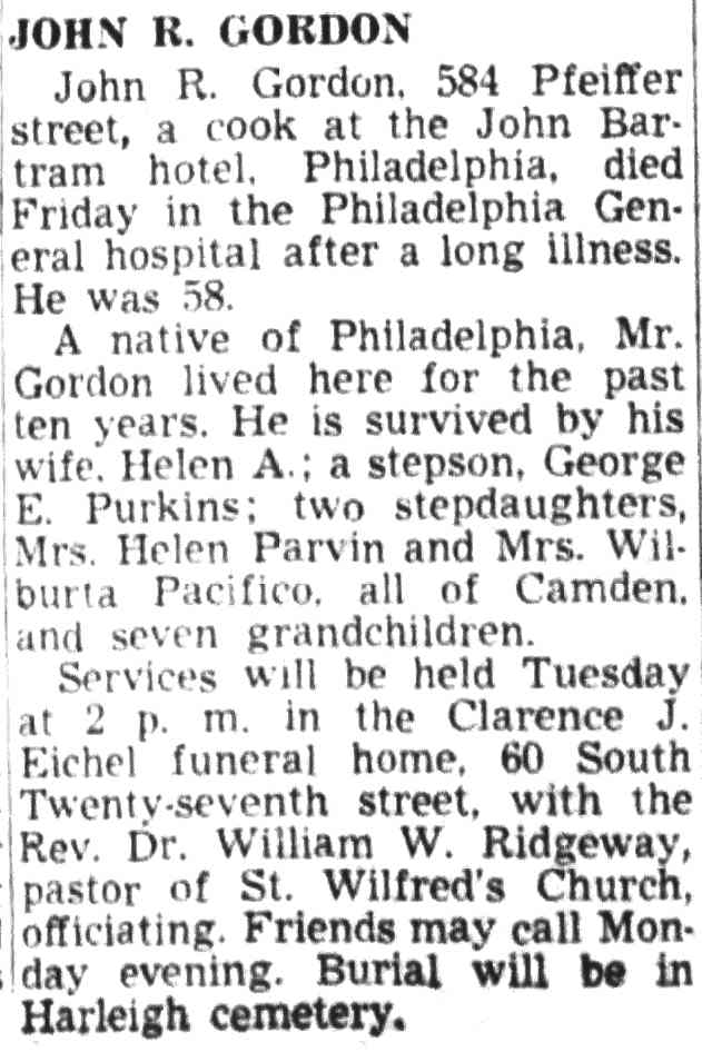 John R. Gordon & Family, 584 Pfeiffer Street