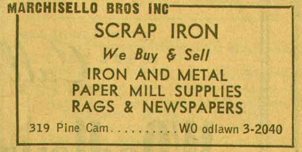 319 Pine Street — 1955 New Jersey Bell Telephone Yellow Pages ad
