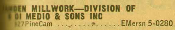 327 Pine Street — 1955 New Jersey Bell Telephone Yellow Pages ad
