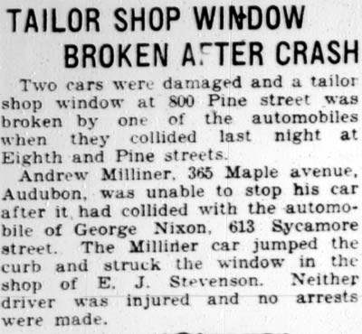 613 Sycamore Street — George Nixon, Camden Courier-Post, February 21, 1928