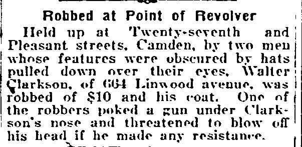 Robbed at Point of Revolver — Philadelphia Inquirer, June 13, 1910