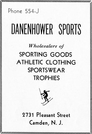 Danenhower Sports advertisement in Woodrow Wilson High School yearbook, February 1940