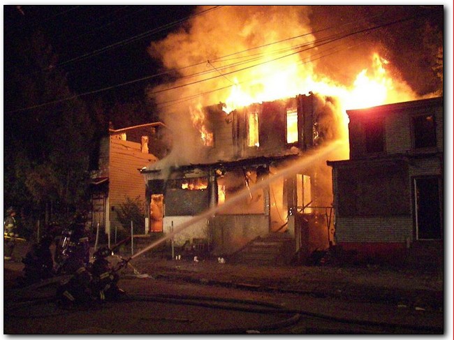Fire at 2810-2812 Pleasant Street, October 16, 2007