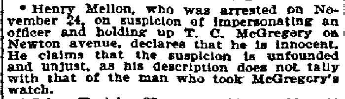 Henry Mellon, Philadelphia Inquirer, December 13, 1896