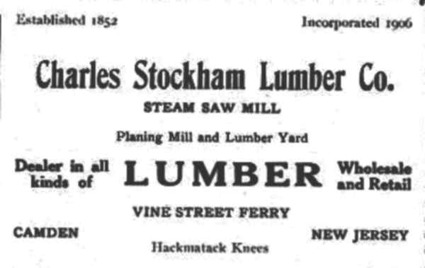 615 Point Street, Charles Stockham Lumber Company, 1915 Patriotic Sons of America Program advertisement