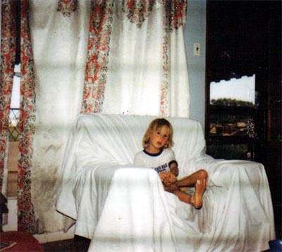 Julia Miller inside 941 Point Street, 1978