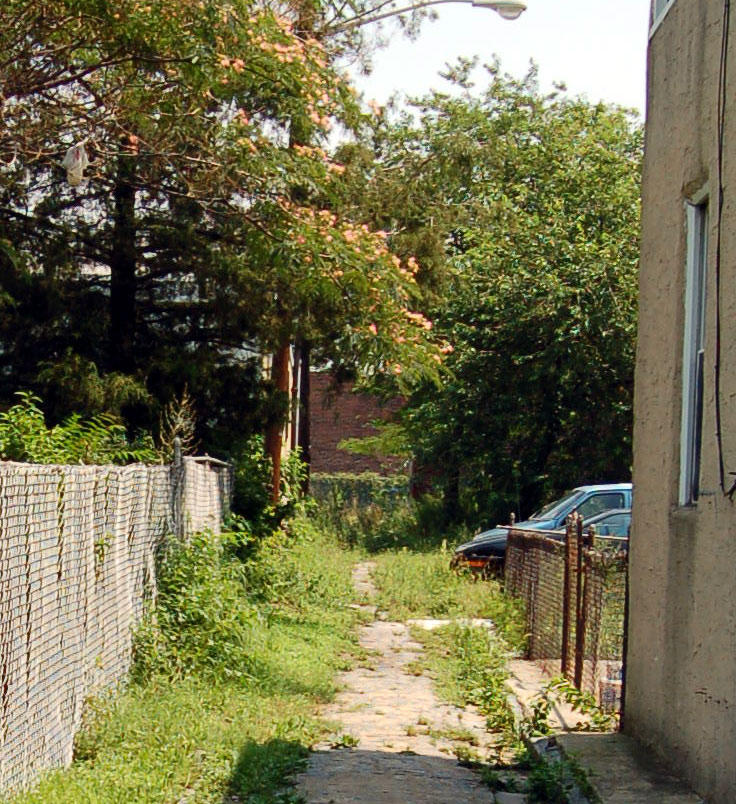 Post Avenue, looking east from West Street, July 3, 2006