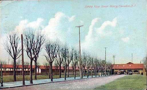 Postcard view of the Vine Street Ferry, Camden