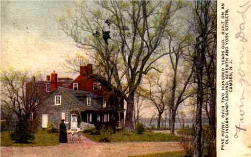 The Benjamin Cooper House at Pyne Point, North 7th and York Streets. Houses on Erie and Bailey Streets would come later! Postcard printed prior to 1906.