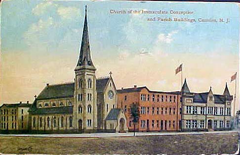 Church of the Immaculate Conception and Catholic Lyceum at Broadway and Market Street