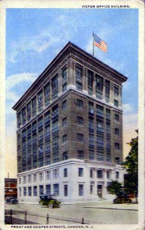 Victor Talking Machine Company offices, northwest corner of Front and Cooper Street, about 1920