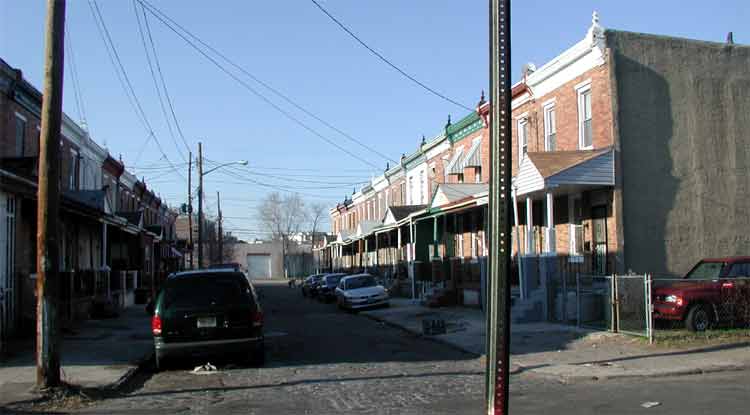 Princeton Avenue as seen from Division Street, March 27, 2004