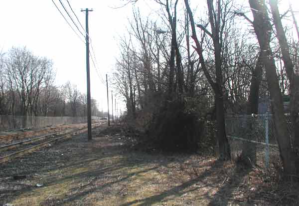 Railroad Avenue looking south from Van Hook Street, February 2004