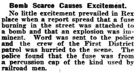 Bomb Scare Causes Excitement — Philadelphia Inquirer, March 2, 1919