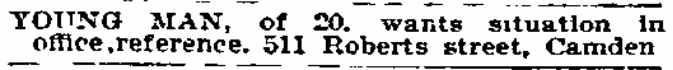 511 Roberts Street — Philadelphia Inquirer, May 19, 1895