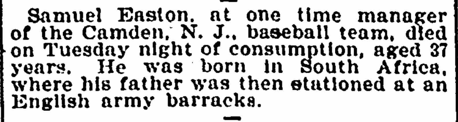 Samuel Easton — Denver Post, September 17, 1901 — 551 Roberts Street