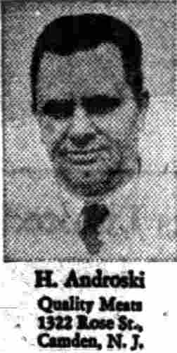 H. Androski, Quality Meats, 1322 Rose Street, Camden — Camden Courier-Post, March 26, 1931