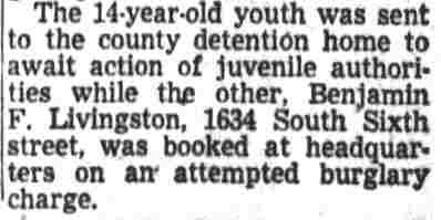 Two Youths Held In Burglary Case - Camden Courier-Post, May 7, 1952