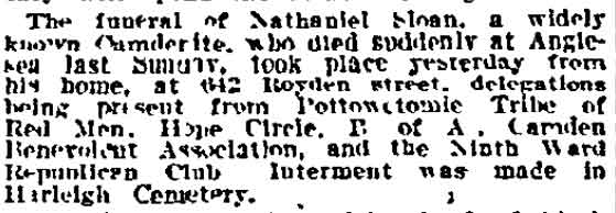 Nathaniel Sloan - Philadelphia Inquirer, August 2, 1912