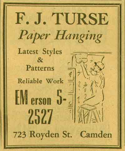 723 Royden Street — 1955 New Jersey Bell Telephone Yellow Pages