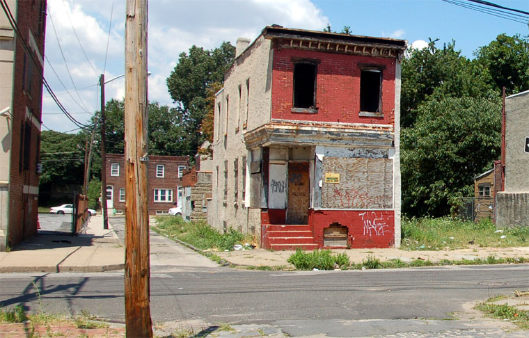 545, 547 & 549 Royden Street as seen from 605 St. John Street — July 16, 2011