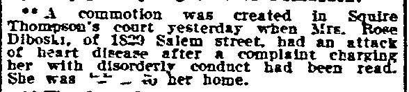 Philadelphia Inquirer, August 7, 1910 — Mrs. Rose Diboski, 1829 Salem Street