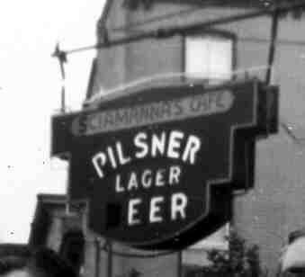 Sciamanna's Cafe sign, 1941