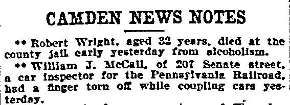 Camden News Notes — Philadelphia Inquirer, February 10, 1906