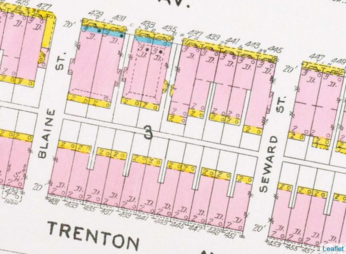 Seward Street — 1906 Sanborn Map, sheet 2
