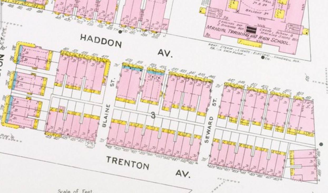 Seward Street — 1906 Sanborn Map, sheet 1