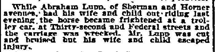 Carriage Wrecked, Philadelphia Inquirer, May 6, 1899